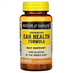 Mason Natural, Улучшенная добавка для здоровья ушей и слуха, 100 таблеток