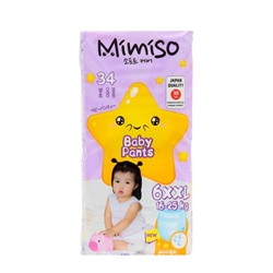 Трусики одноразовые для детей MIMISO  6/XXL 16-25 кг 34шт