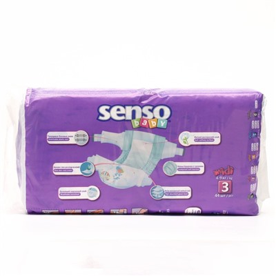 Подгузники «Senso baby» Midi (4-9 кг), 44 шт