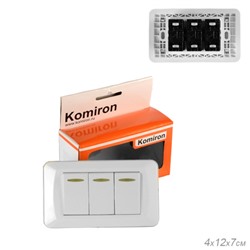 Выключатель Komiron HGB-03 /уп.100/ IVORY Акция