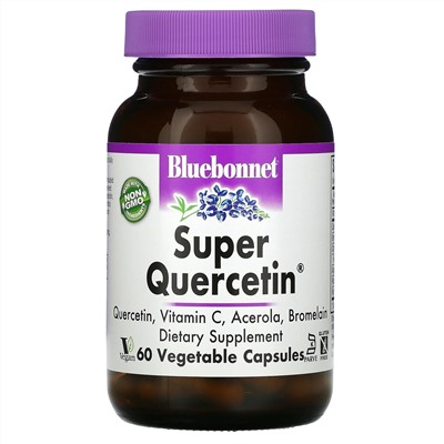 Bluebonnet Nutrition, Super Quercetin, 60 растительных капсул