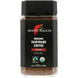 Mount Hagen, Органический кофе, произведен с соблюдение трудовой этики, расстворимый, 100 г (3.53 oz)