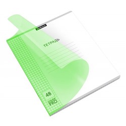 Тетрадь  48л клетка пластиковая обложка "Классика CoverPrо Neon" зеленая 56390 ErichKrause
