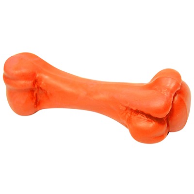 408160 Зооник Игрушка "Кость литая средняя" 15,8см (пластикат), оранжевая