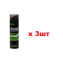 EXXE Гель для бритья 200мл Черный очищающий с активным углем 3шт