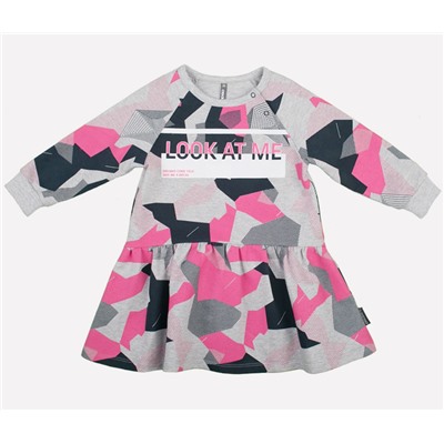 Платье для девочки Crockid КР 5475 геометрия на меланже к189
