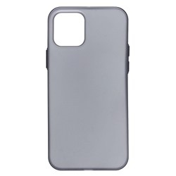 Чехол-накладка - PC091 для "Apple iPhone 12/iPhone 12 Pro" (matte transparent/black)
