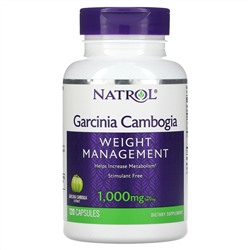 Natrol, гарциния камбоджийская, коррекция веса, 1000 мг, 120 капсул