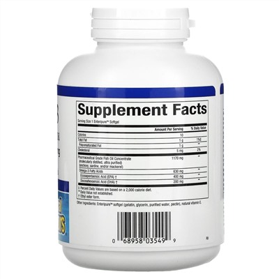 Natural Factors, Rx Omega-3, 120 мягких таблеток Enteripure