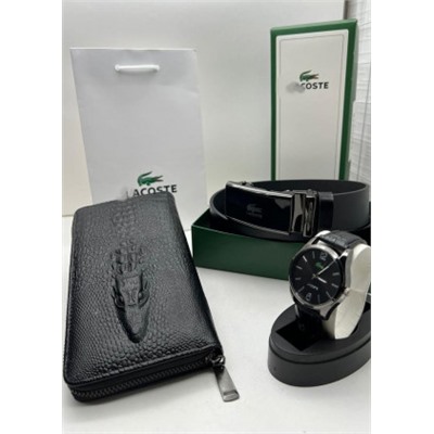 Подарочный набор для мужчины ремень, кошелек, часы + коробка #21177516