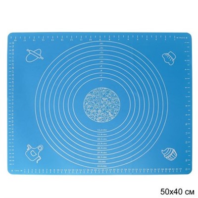 Силиконовый коврик 40х50 см / GY-633-E /уп 100/ голубой 0,177