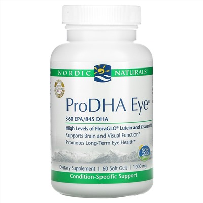 Nordic Naturals, ProDHA Eye, 1,000 mg, 60 Soft Gels