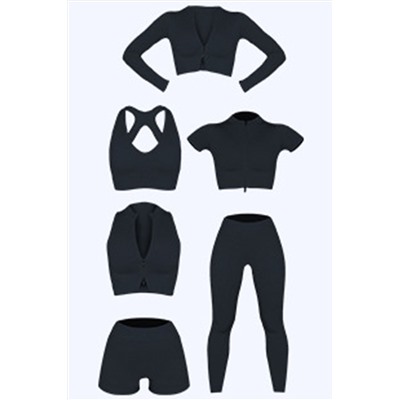 Черные облегающие шорты в рубчик для йоги и фитнеса