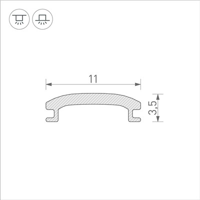 Экран STRETCH-SHADOW-10m OPAL-PVC (A2-CONTOUR-PRO) (Arlight, -)