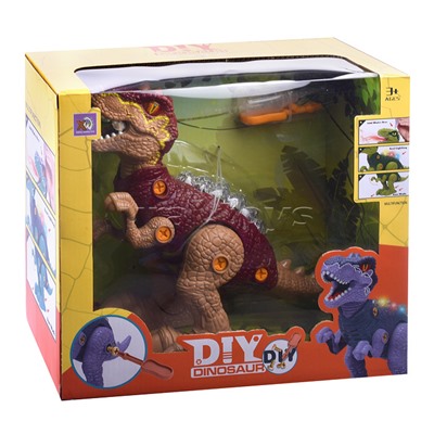 Конструктор "Динозавр-хищник" с отверткой, в коробке