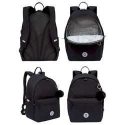 Рюкзак школьный RD-449-1/4 черный 27х38х13 см GRIZZLY