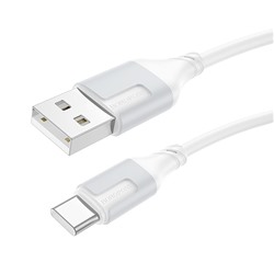 Кабель USB - Type-C Borofone BX101 Creator (повр. уп.)  100см 3A  (white)