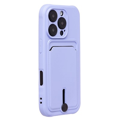 Чехол-накладка - SC304 c картхолдером для "Apple iPhone 16 Pro" (light violet) (234447)