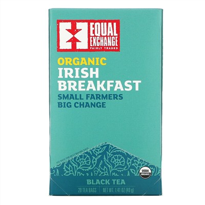 Equal Exchange, Organic Irish Breakfast, Black Tea, 20 Tea Bags, 1.41 oz ( 40 g)