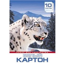 Набор картона белого А3  10л "Снежный барс" 11345 (032434) Хатбер