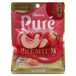 Жевательный мармелад со вкусом персика Pure Kanro, Япония, 54 г. Срок до 31.05.2024.Распродажа