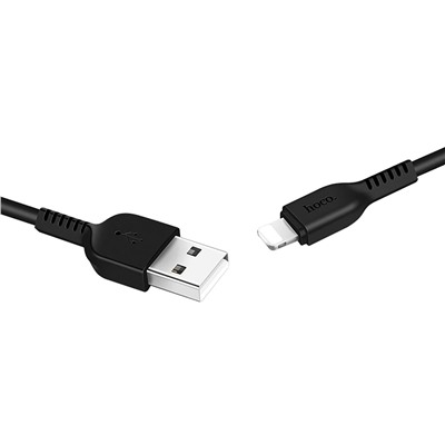 Кабель USB - Apple lightning Hoco X20 Snowy Spirit (повр. уп)  200см 2,4A  (black)