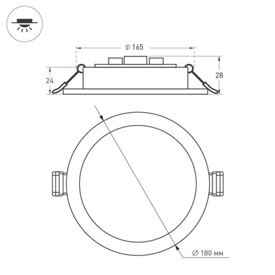 Светильник DL-BL180-18W White (Arlight, IP40 Металл, 3 года)