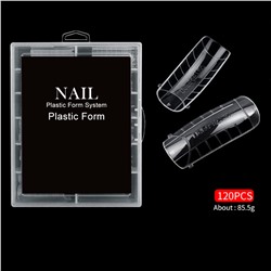 Nail Plastik Form System, Арочные верхние формы для наращивания ногтей №3, 120 шт