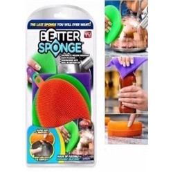 Губка спонж силиконовая "Better sponge" набор 3 предмета #21287160