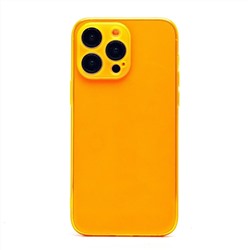 Чехол-накладка - SC344 для "Apple iPhone 14 Pro Max" (transparent/orange) (232017)