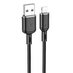 Кабель USB - Apple lightning Borofone BX90  100см 2,4A  (black)