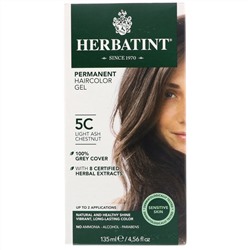 Herbatint, Перманентная гель-краска для волос, 5C, светлый пепельный каштан, 135 мл (4,56 жидк. унции)