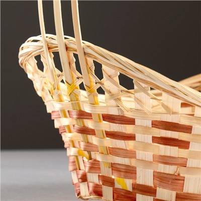 Корзина плетеная «Ладья», 36×27×13 см, бамбук