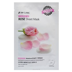 Маска для лица с экстрактом розы Essential Up Sheet Mask 3W Clinic, Корея, 25 мл Акция