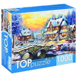 Пазлы 1000 TOPpuzzle "Зимняя деревня"