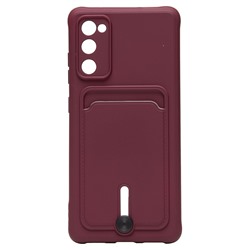 Чехол-накладка - SC304 с картхолдером для "Samsung SM-G780 Galaxy S20FE" (bordo) (208744)