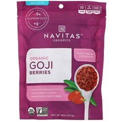 Navitas Organics, Органические ягоды годжи, 227 г (8 унций)