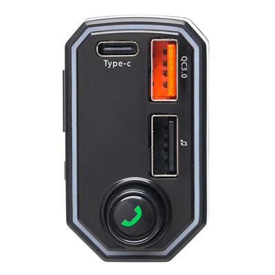 Автомобильный FM-трансмиттер - P6  2USB/Type-C (black)