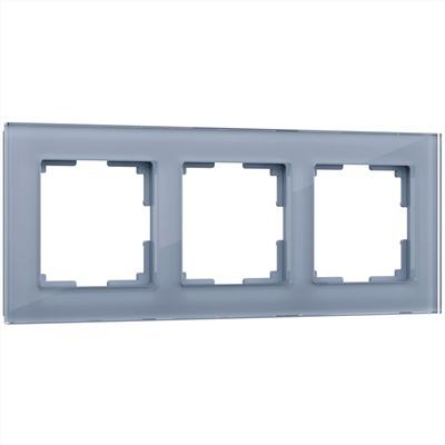 WL01-Frame-03 / Рамка на 3 поста (белый,стекло) (новый артикул W0031115)