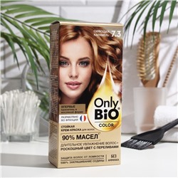 Стойкая крем-краска для волос серии Only Bio COLOR тон 7.3 сияющая карамель, 115 мл