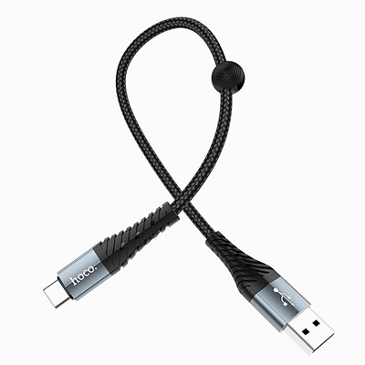Кабель USB - Type-C Hoco X38 Cool Charging  25см 3A  (black)