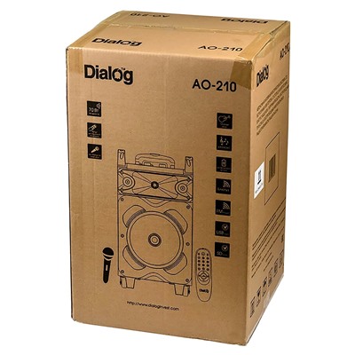 Портативная акустика напольная Dialog Oscar AO-210, микрофон BT (black)