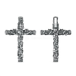 Крест православный из чернёного серебра