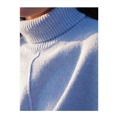 Укороченный свитер тонкой вязки из теплой пряжи с шерстью ВИЛАТТЕ #1027701