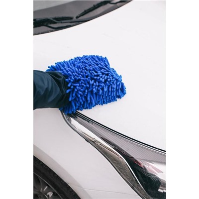 Варежка для мытья авто, микрофибра 24×19×4 см, микс