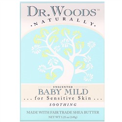 Dr. Woods, Мягкое детское мыло, успокаивающее, без запаха, 149 г (5,25 унции)