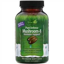 Irwin Naturals, Immune Support, смесь из 8 грибов для защиты иммунной системы, 60 желатиновых капсул