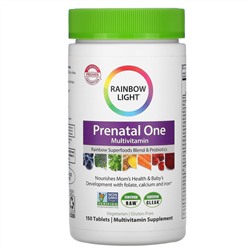 Rainbow Light, Prenatal One, пренатальные мультивитамины, 150 таблеток