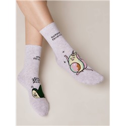 Носки женские CONTE Хлопковые носки с рисунком «Fitness»