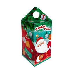 Новогодняя упаковка из картона без кондитерского набора "Подарки Деда мороза"